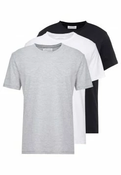 Pier One 3 PACK - Camiseta Básica - White/black/light Grey, Hombre -PIER ONE Ventas f785e71fb58e4e639608a247ef343f6c