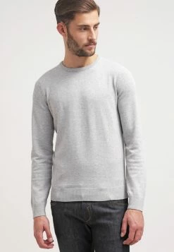 Pier One Jersey De Punto - Light Grey, Hombre