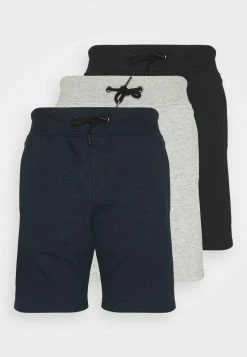 Pier One 3 PACK - Shorts - Black/mottled Light Grey/dark Blue, Hombre -PIER ONE Ventas fd1d6a00272c4d8db0cdbce1e6cd9d7c