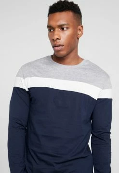 Pier One Camiseta De Manga Larga - Grey/dark Blue, Hombre -PIER ONE Ventas fe00904878e347c082c5811f3750ffa3
