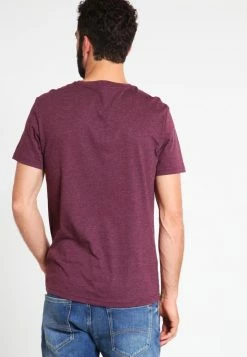 Pier One Hombre Camiseta Básica - Bordeaux Melange -PIER ONE Ventas ffd7bb5710514686b94257423824e5e6